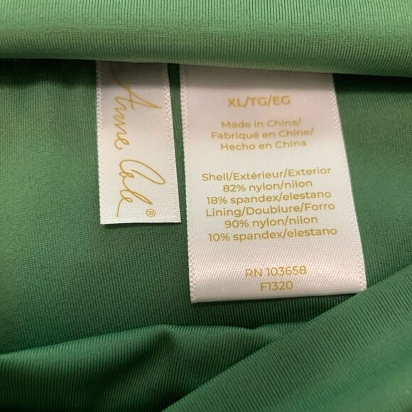 NWT Anne Cole Soft Band Skirted Swim Bottom in Moss green. Size X-LARGE - Picture 7 of 9